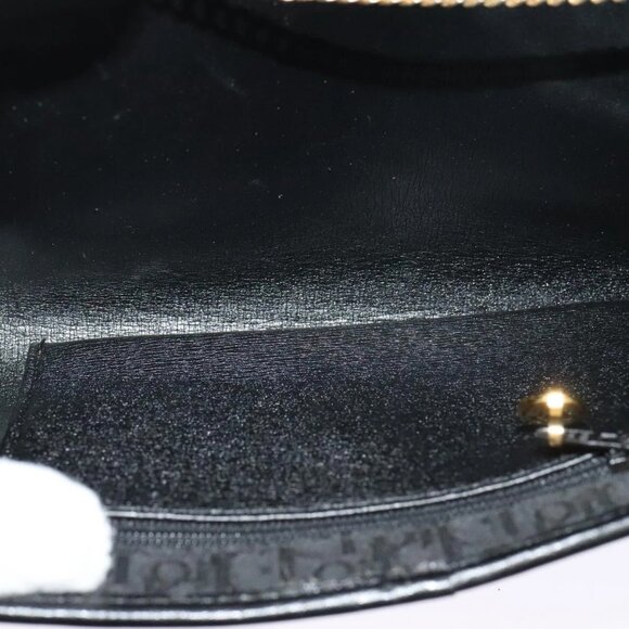 Christian Dior Trotter Canvas Chain Shoulder Bag Black Gold Auth yk18198 - Picture 11 of 16